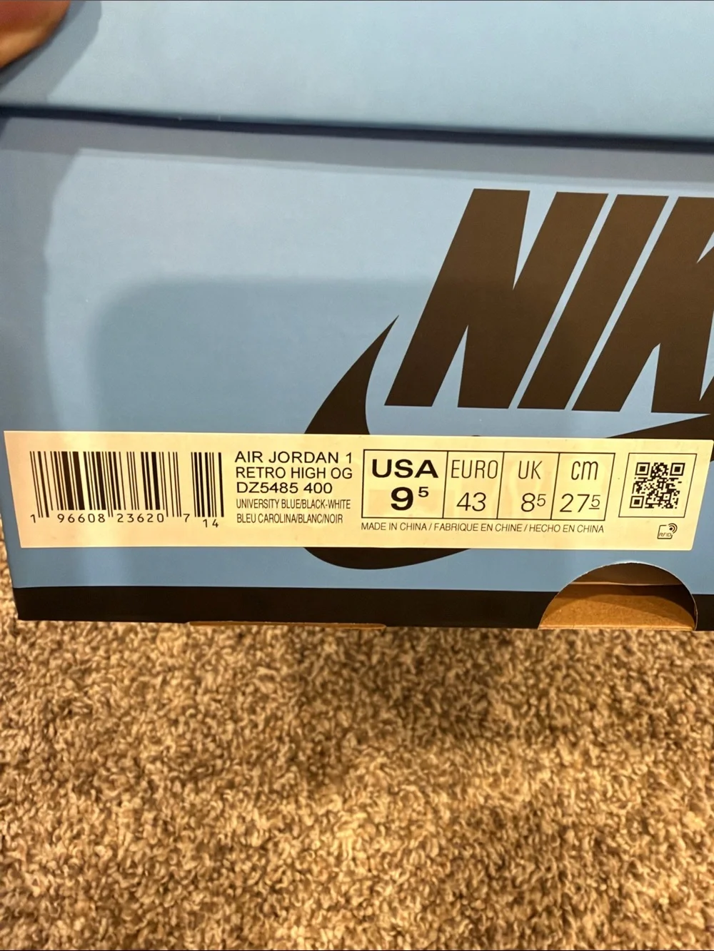 Jordan 1 UNC
